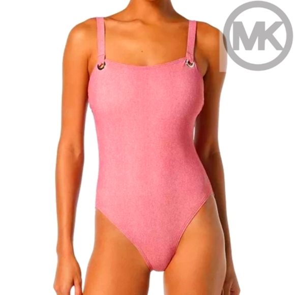 NWT  Michael Kors
 Grommet Scoop-Neck One-Piece Swimsuit - Picture 1 of 4